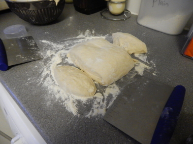 Chopped up dough